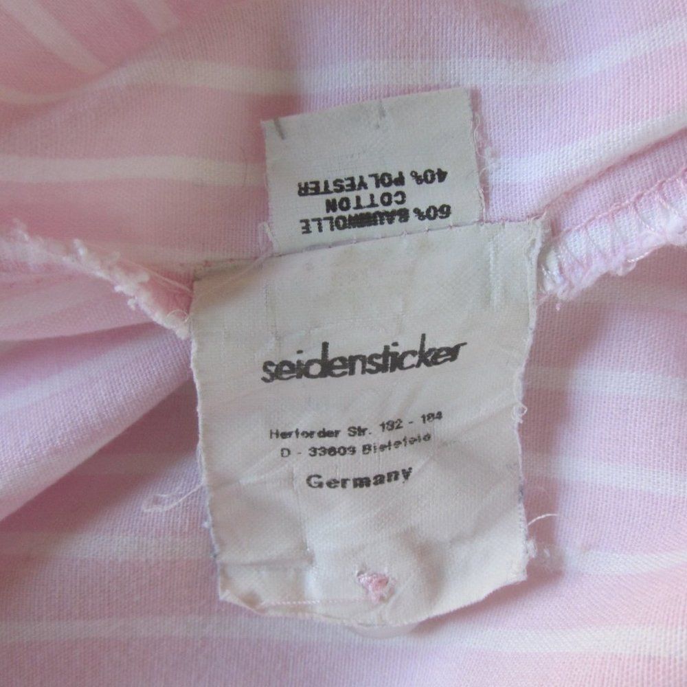 Seidensticker Womens Size 8 Pink Striped Button Front Shirt Size 42 - Picture 6 of 14